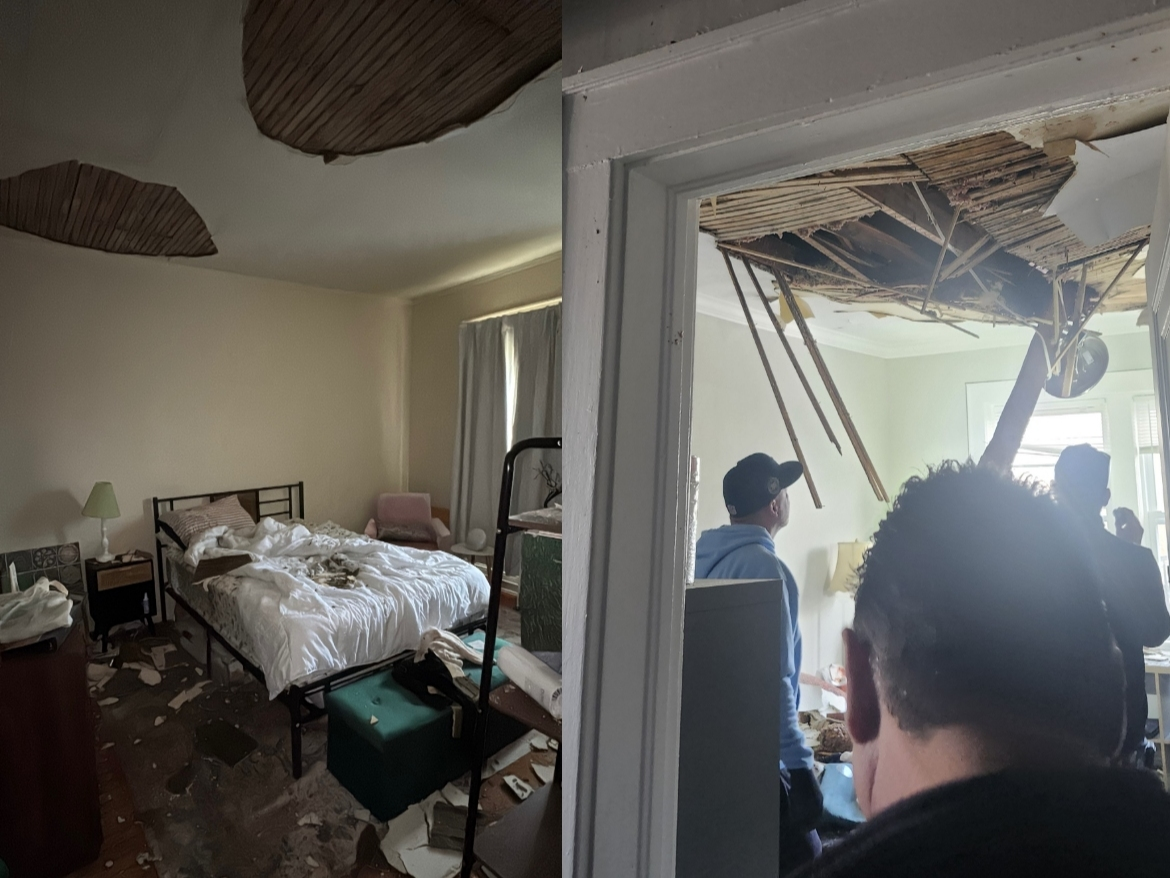 سكان بلومفيلد يطالبون بالعودة إلى منازلهم بعد انهيار سقف مبنى سكني