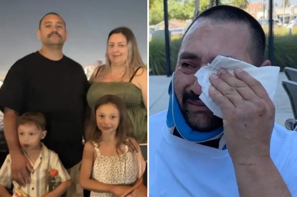 أب من جنوب كاليفورنيا ينهار بعد مقتل زوجته وطفليه في تصادم مروع
