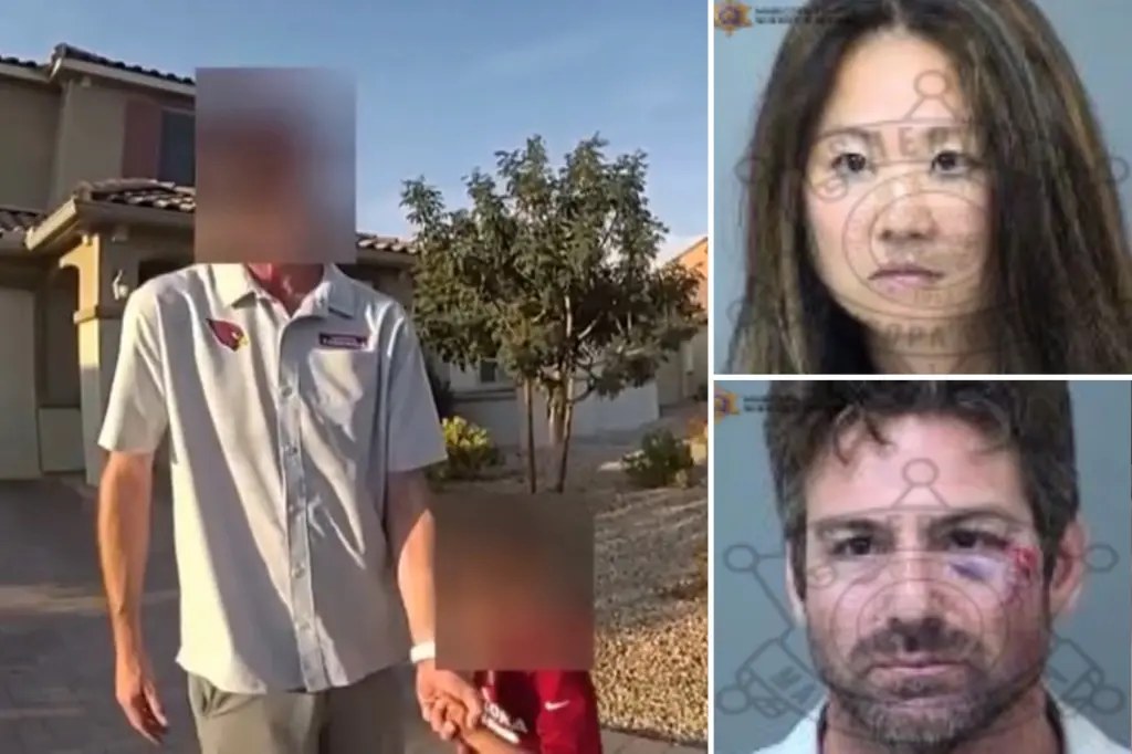 شرطة غلينديل تتهم زوجين بتعريض طفليهما للخطر خلال مسيرة في حرارة 108 درجات بعد تدريب أريزونا كاردينالز
