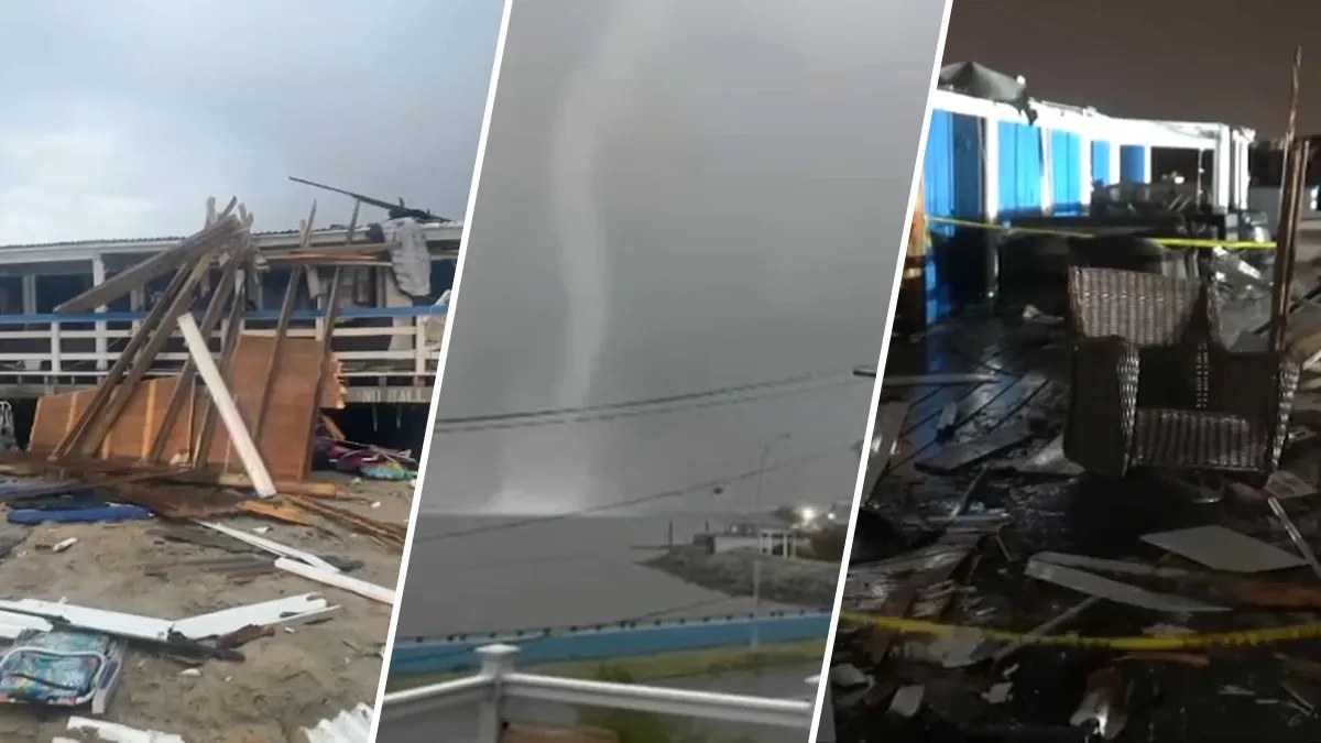 عاصفة مائية محتملة تتحول إلى إعصار وتدمّر أجزاء من نادٍ شاطئي في ناسو بلونغ آيلاند