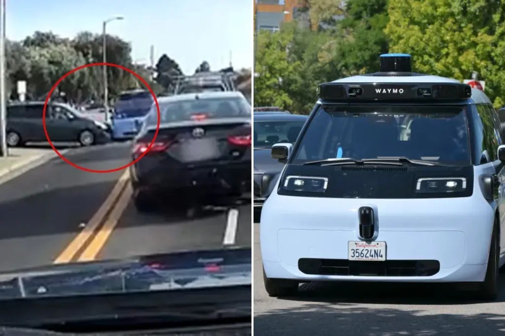 فيديو يوثق اصطدام سيارة وايمو ذاتية القيادة بمركبة في متجر كوستكو بمنطقة خليج كاليفورنيا ومواصلتها السير