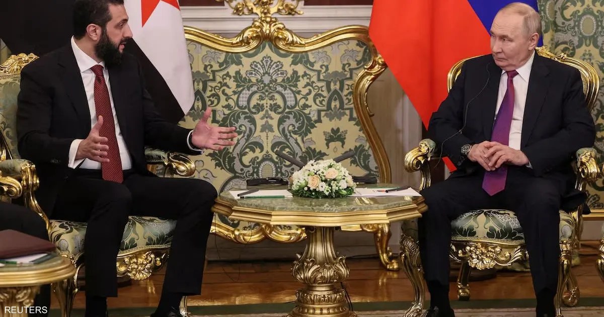سوريا: بوتين يؤكد للشرع رفض روسيا للاعتداءات الإسرائيلية ودعم السيادة