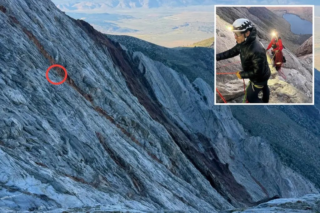 إنقاذ متسلق علق على حافة بعرض 6 بوصات في جبال سييرا نيفادا بكاليفورنيا