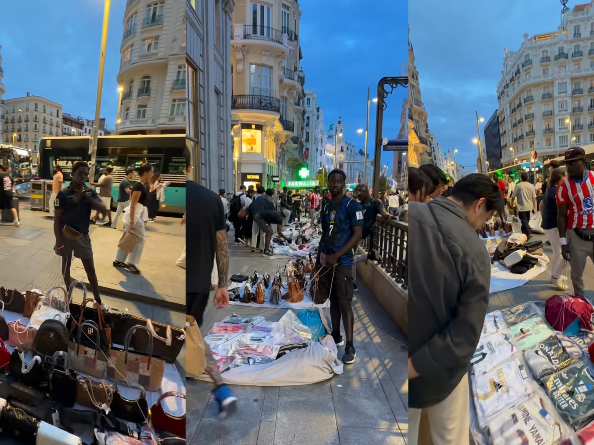 فيديو لبائعين في إسبانيا لا يوثق بيع بضائع منهوبة في فرنسا