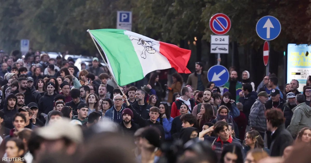احتجاجات ضد حكومة ميلوني في إيطاليا مع توقع مسيرات في نحو 50 مدينة