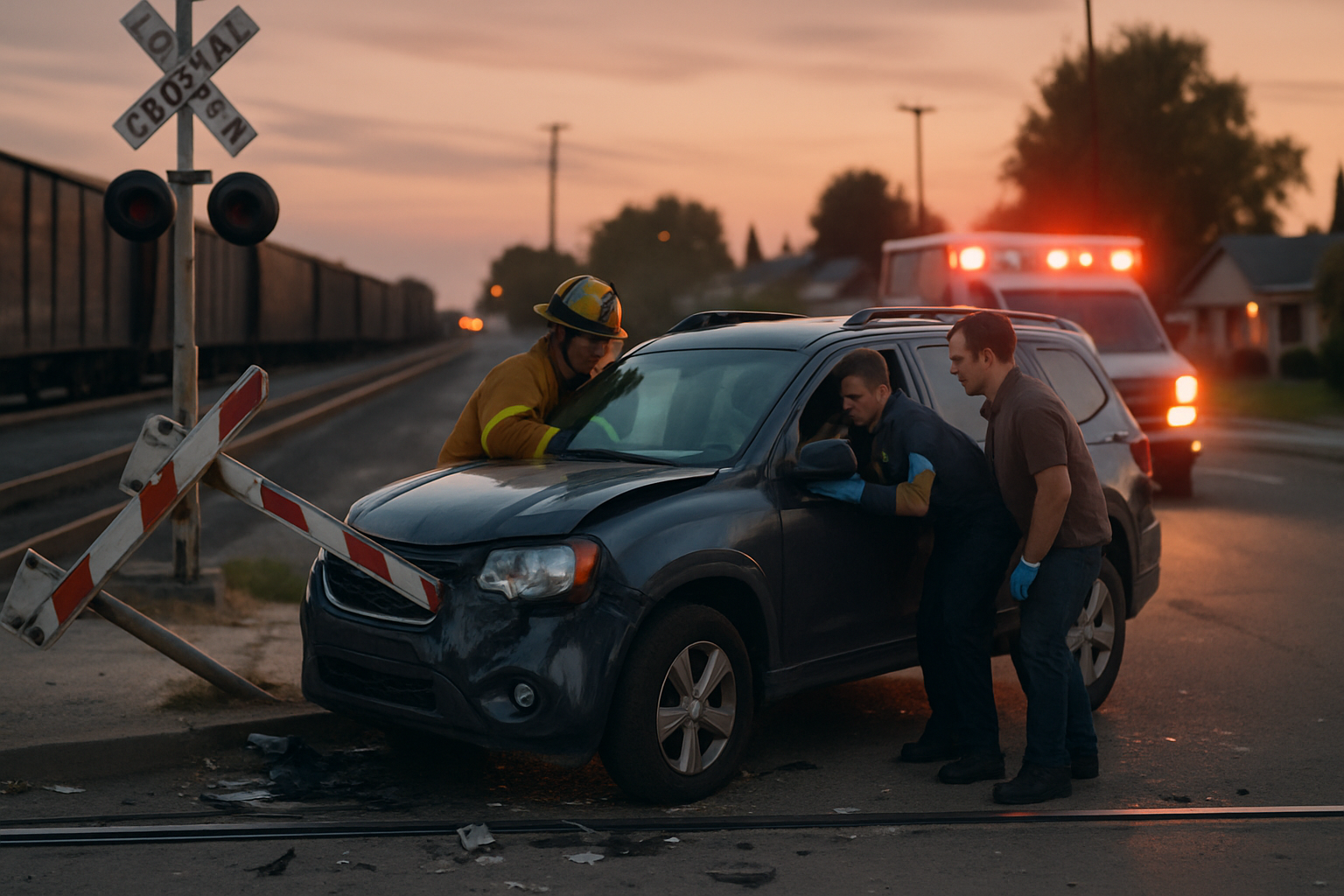 نجاة مراهقة في كاليفورنيا بعد اصطدام قطار بسيارتها خلال أزمة طبية
